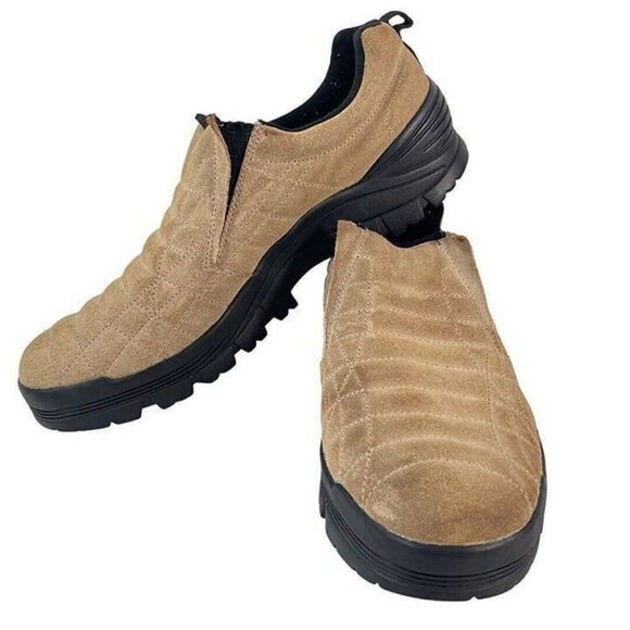 NEVADOS MENS HIKING SUEDE LEATHER BEIGE LOAFER SLIP-ON OUTDOOR SHOES SIZE 11 - Picture 10 of 10